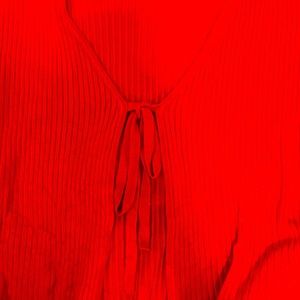 Bright Red Garage Tie-Long Sleeve top